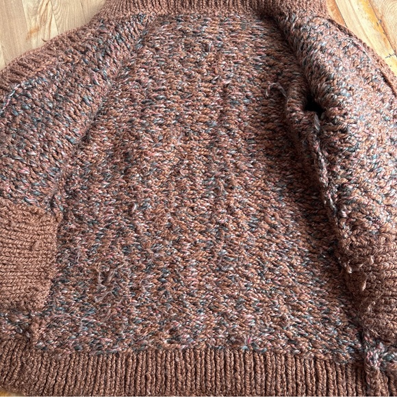 Vintage Cardigan Chunky Wool Oversized Sweater Unisex - Picture 4 of 6